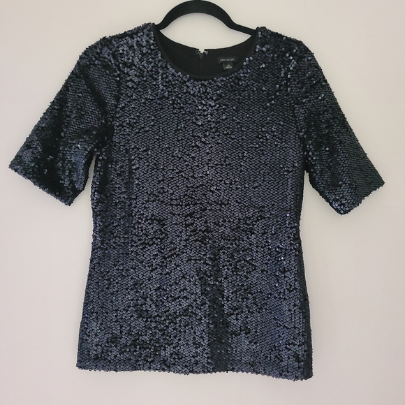 ANN TAYLOR sequin short sleeves top - Picture 1 of 4